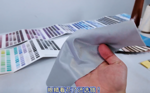 罗纹布料肉眼找色太费劲，CR8色差仪快速找色